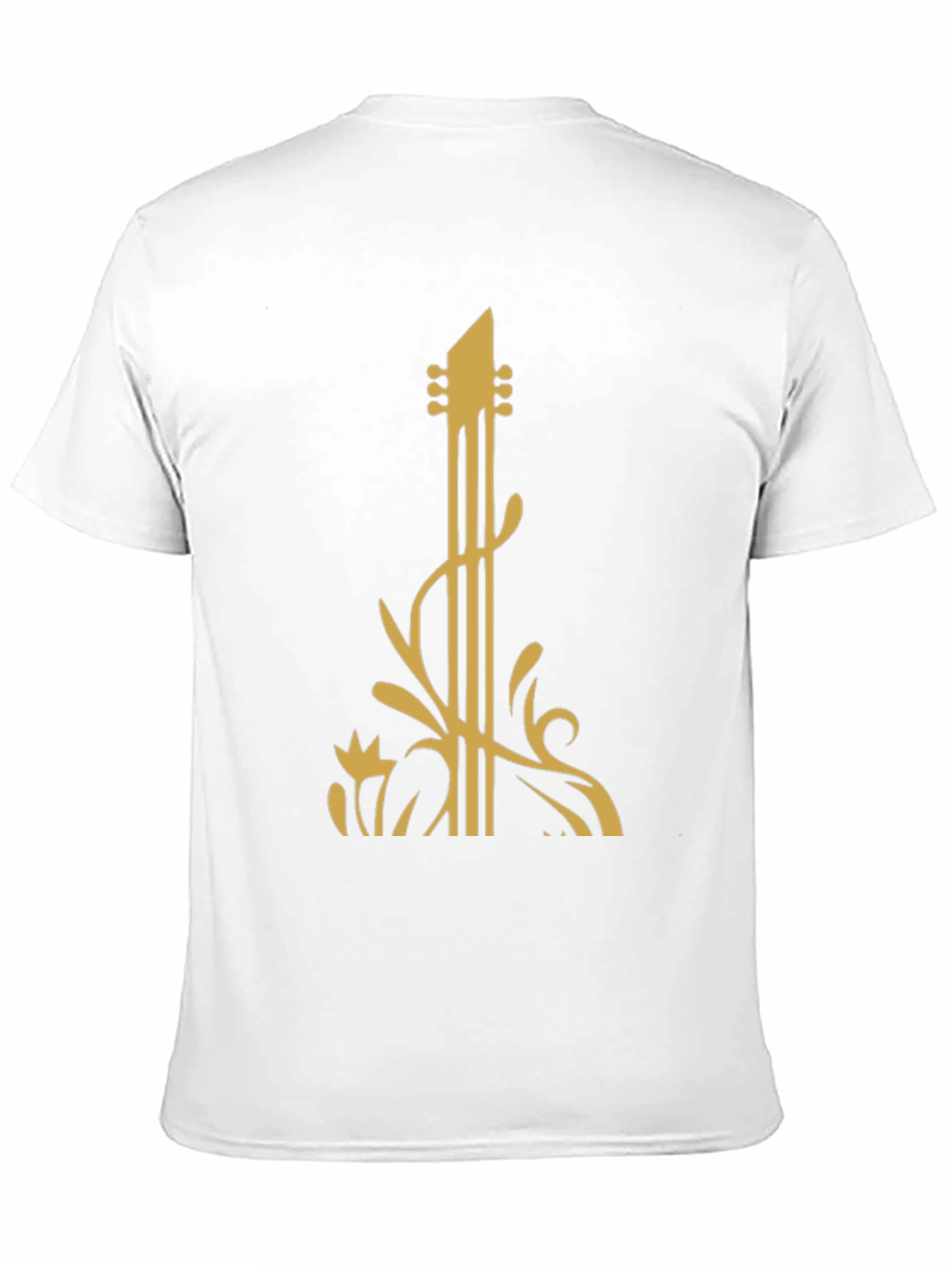 Guitar Art Black T-Shirt: Stylish Music Lover Tee