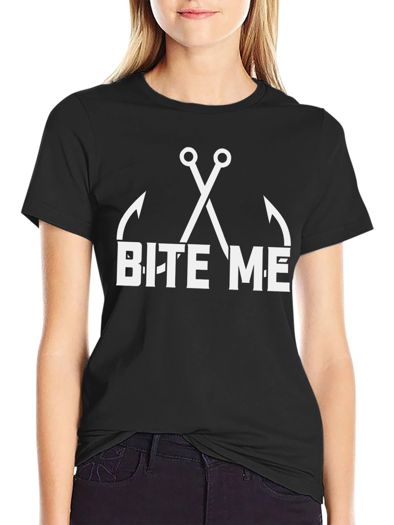 Bite Me Fishing Hook T-Shirt - Funny Angler Tee