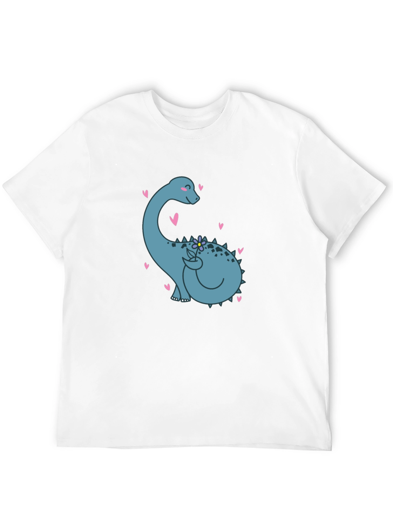Cute Dino Holding Flower T-Shirt