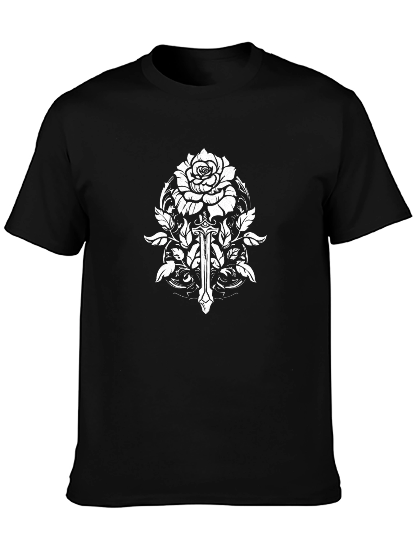 Rose & Sword Graphic Tee - Black T-Shirt
