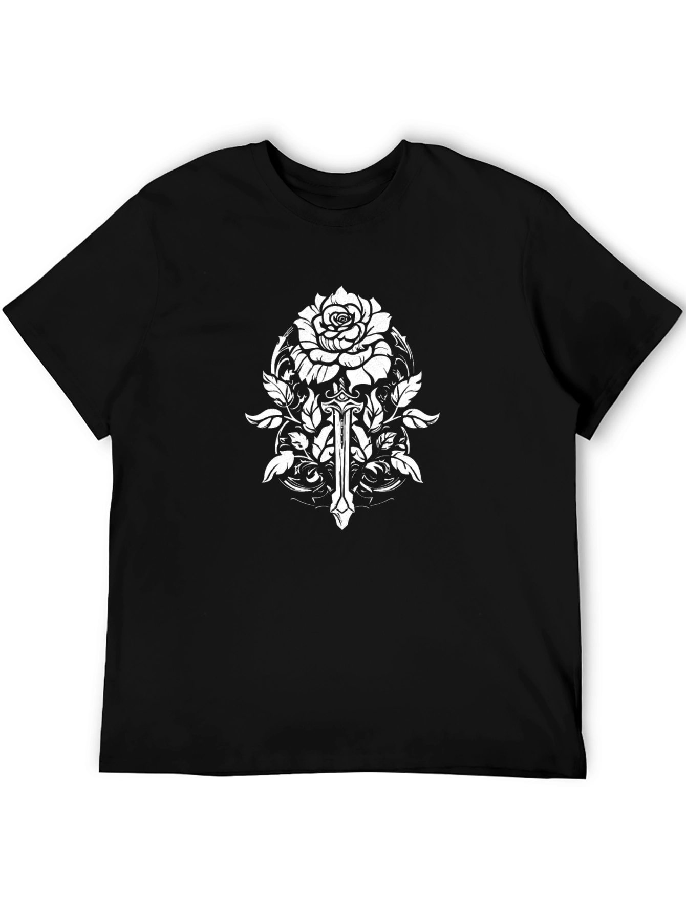 Rose & Sword Graphic Tee - Black T-Shirt