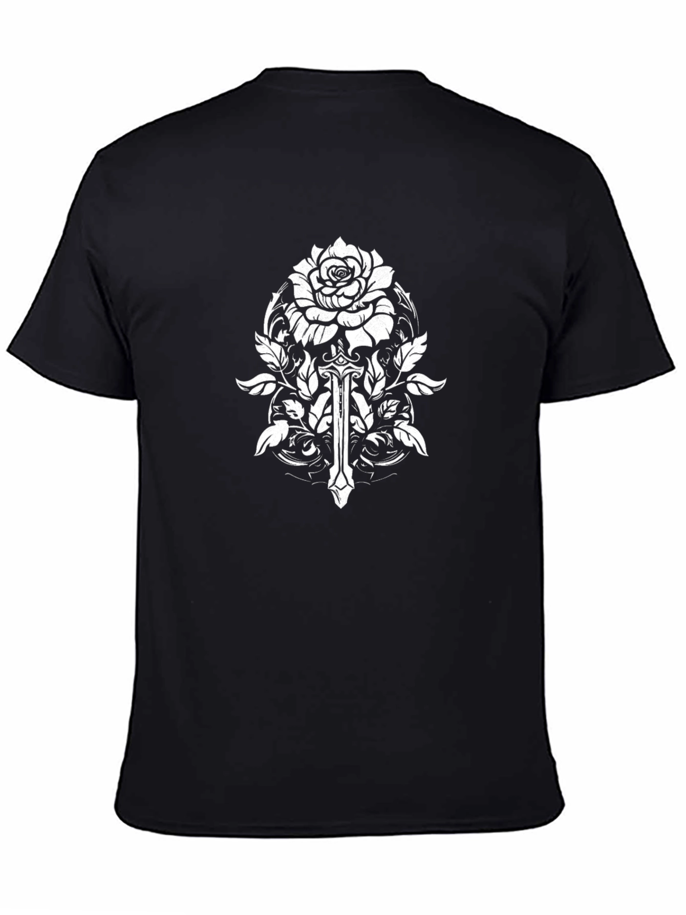 Rose & Sword Graphic Tee - Black T-Shirt