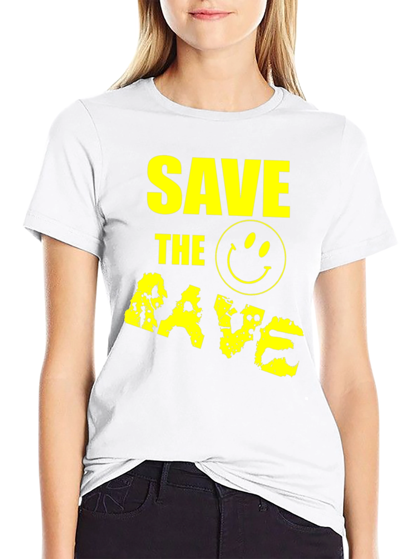 Save the Rave Graphic T-Shirt - Smiley Face