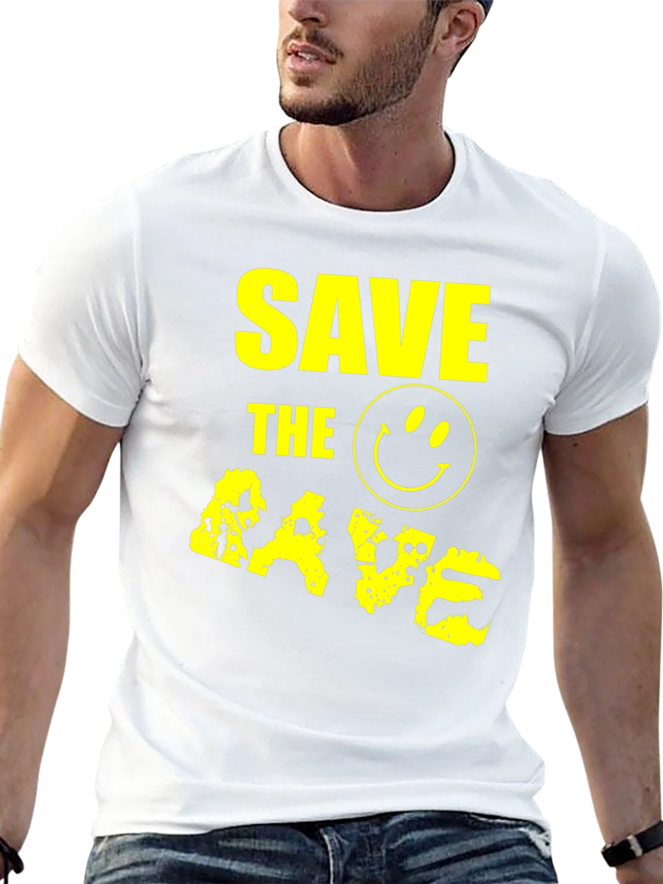 Save the Rave Graphic T-Shirt - Smiley Face