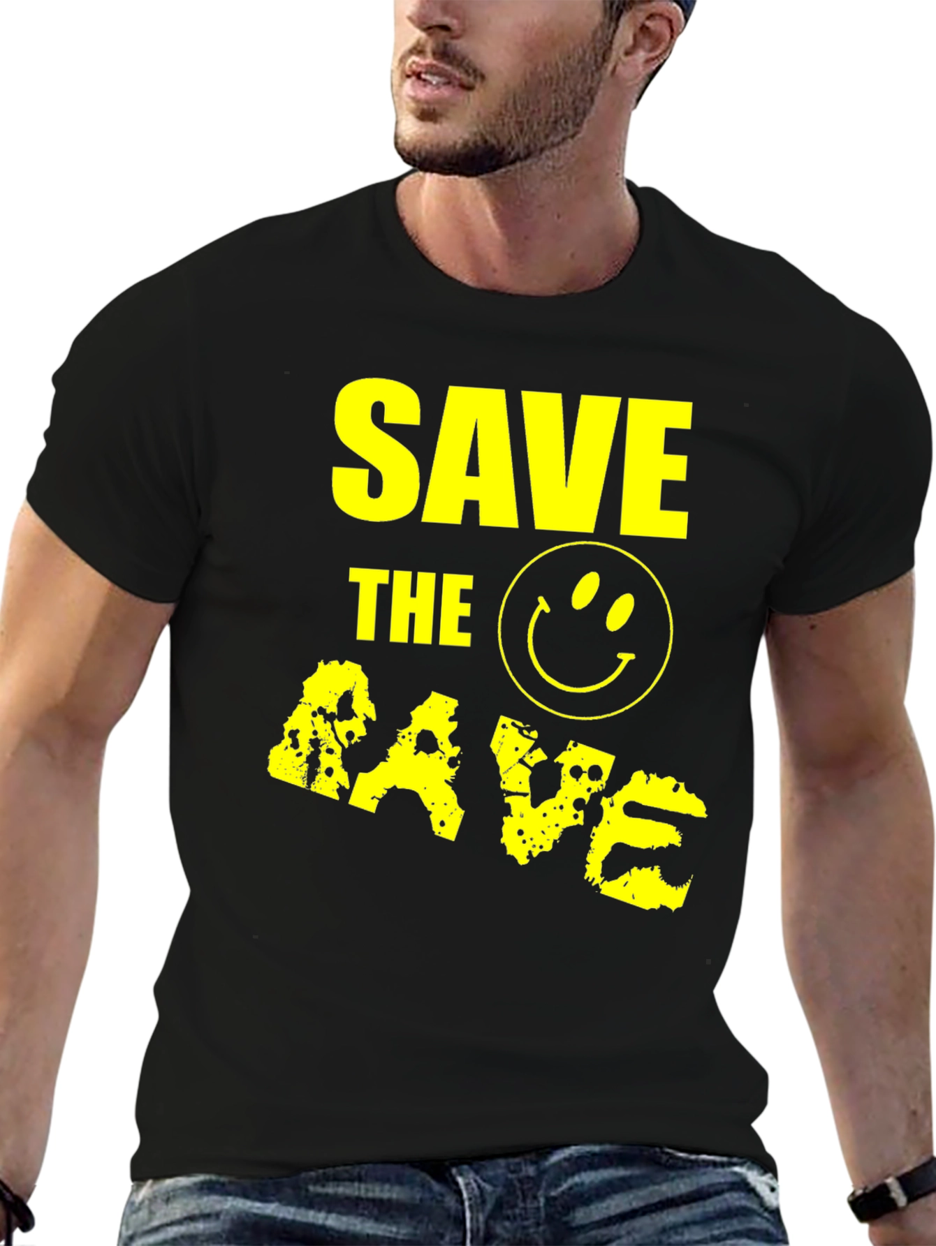 Save the Rave Graphic T-Shirt - Smiley Face