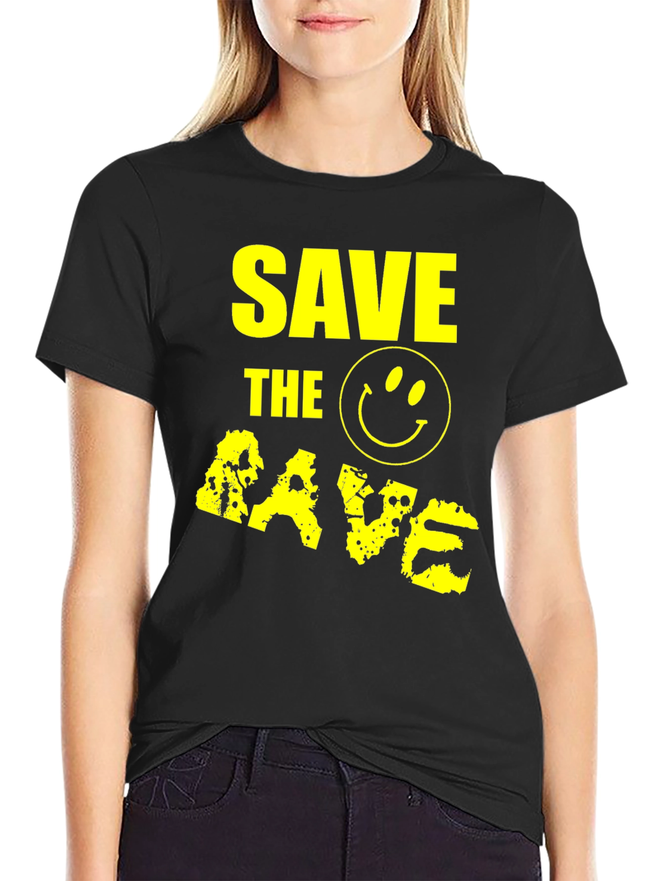 Save the Rave Graphic T-Shirt - Smiley Face