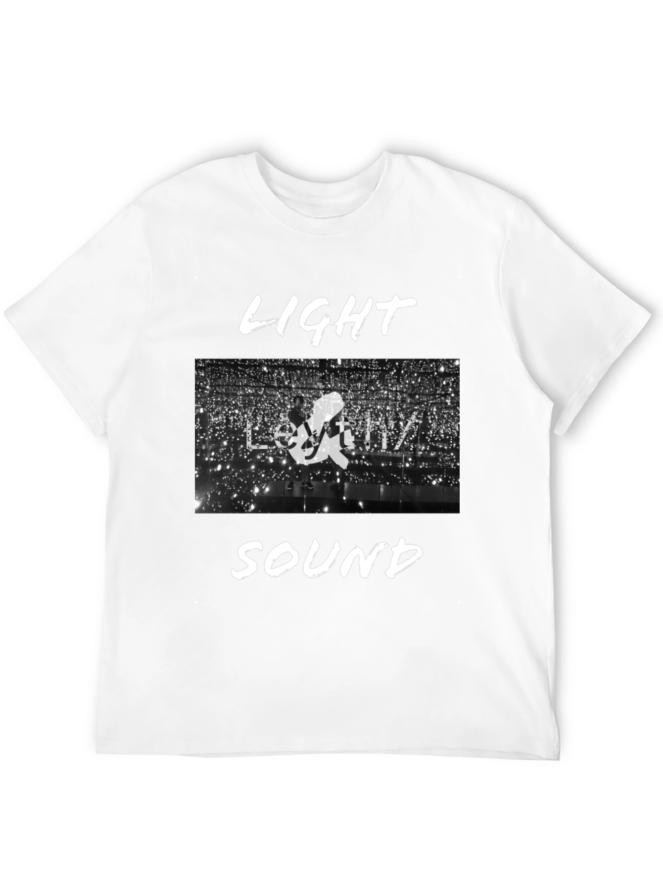 Light & Sound Graphic Tee - Black Cotton Blend