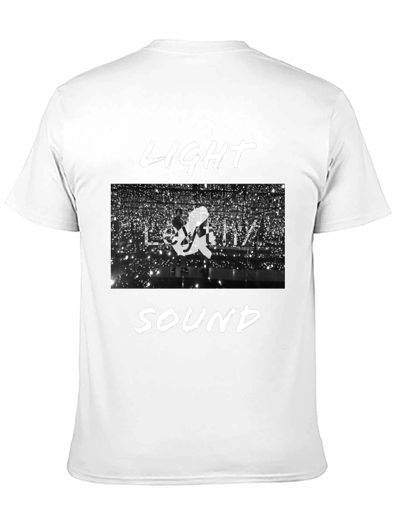 Light & Sound Graphic Tee - Black Cotton Blend