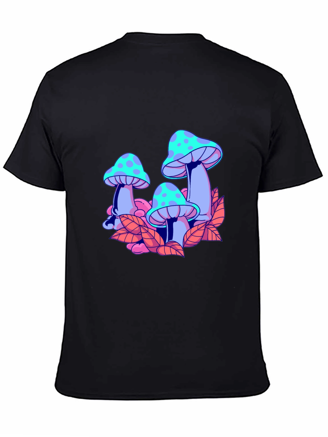 Mushroom Graphic Black T-Shirt
