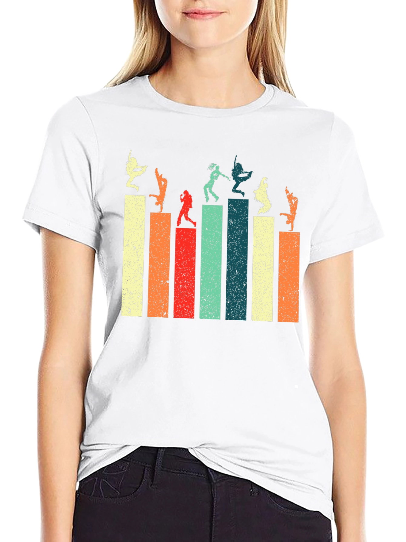 Retro Dance Silhouette Graphic Tee