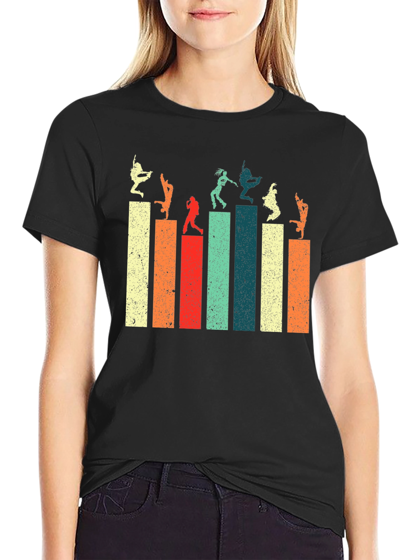 Retro Dance Silhouette Graphic Tee