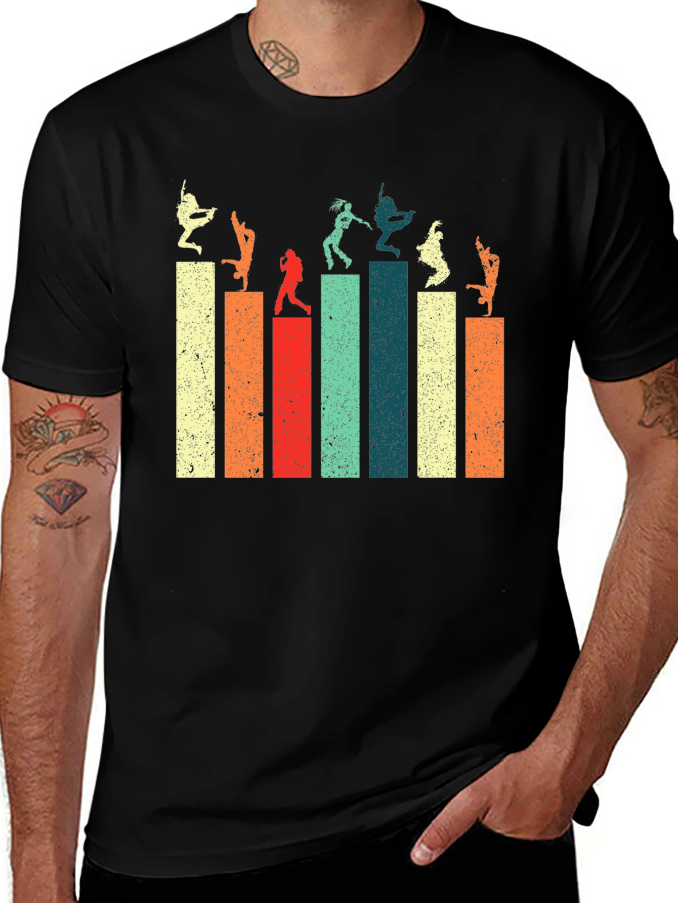 Retro Dance Silhouette Graphic Tee