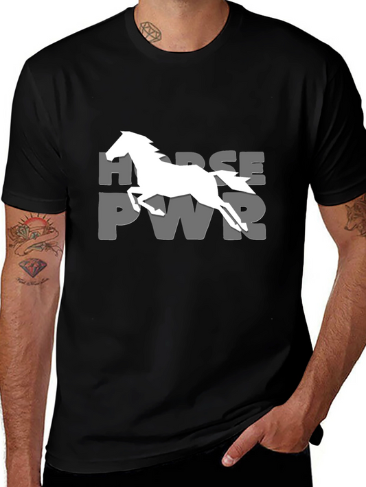 Horse Power Graphic Black T-Shirt