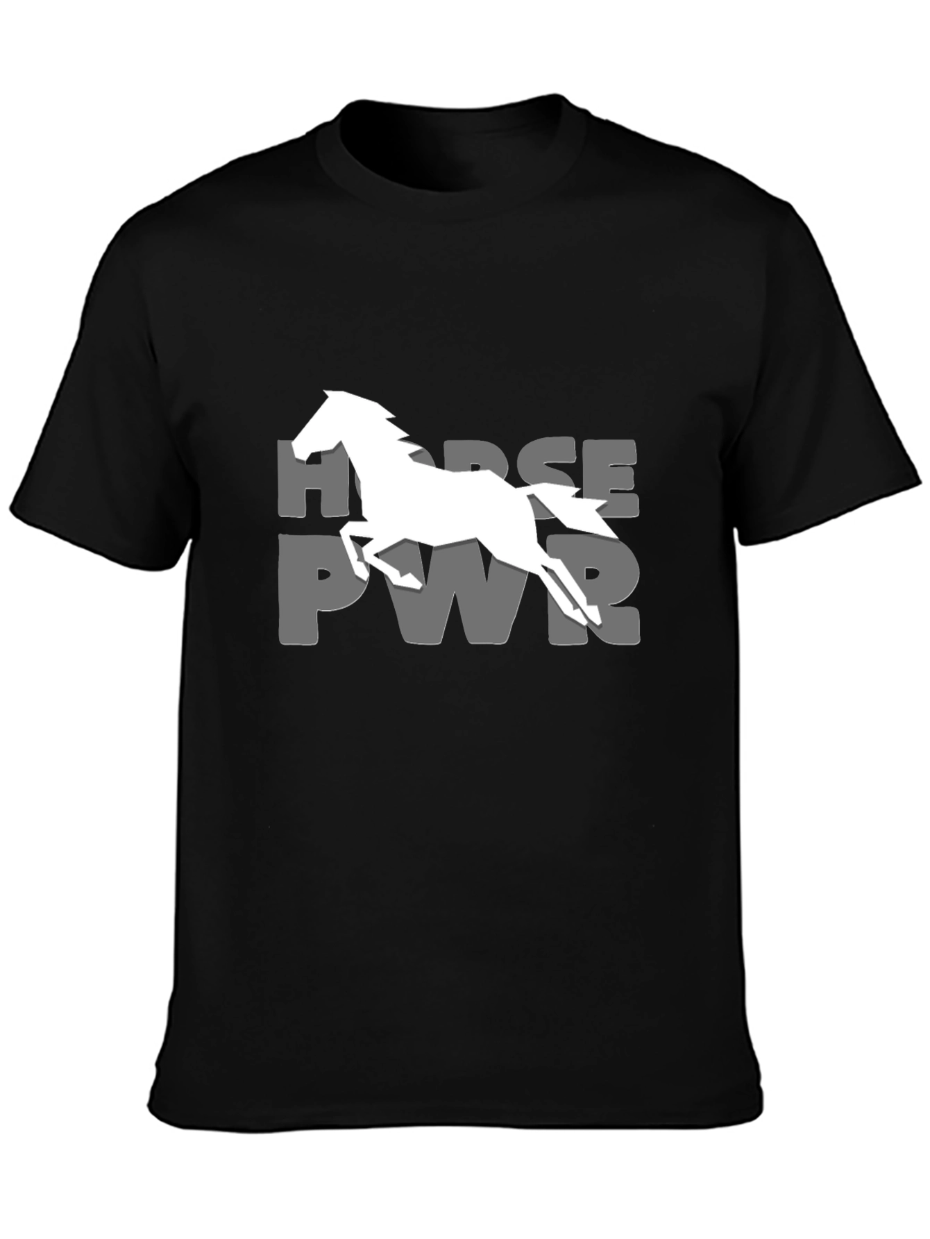 Horse Power Graphic Black T-Shirt