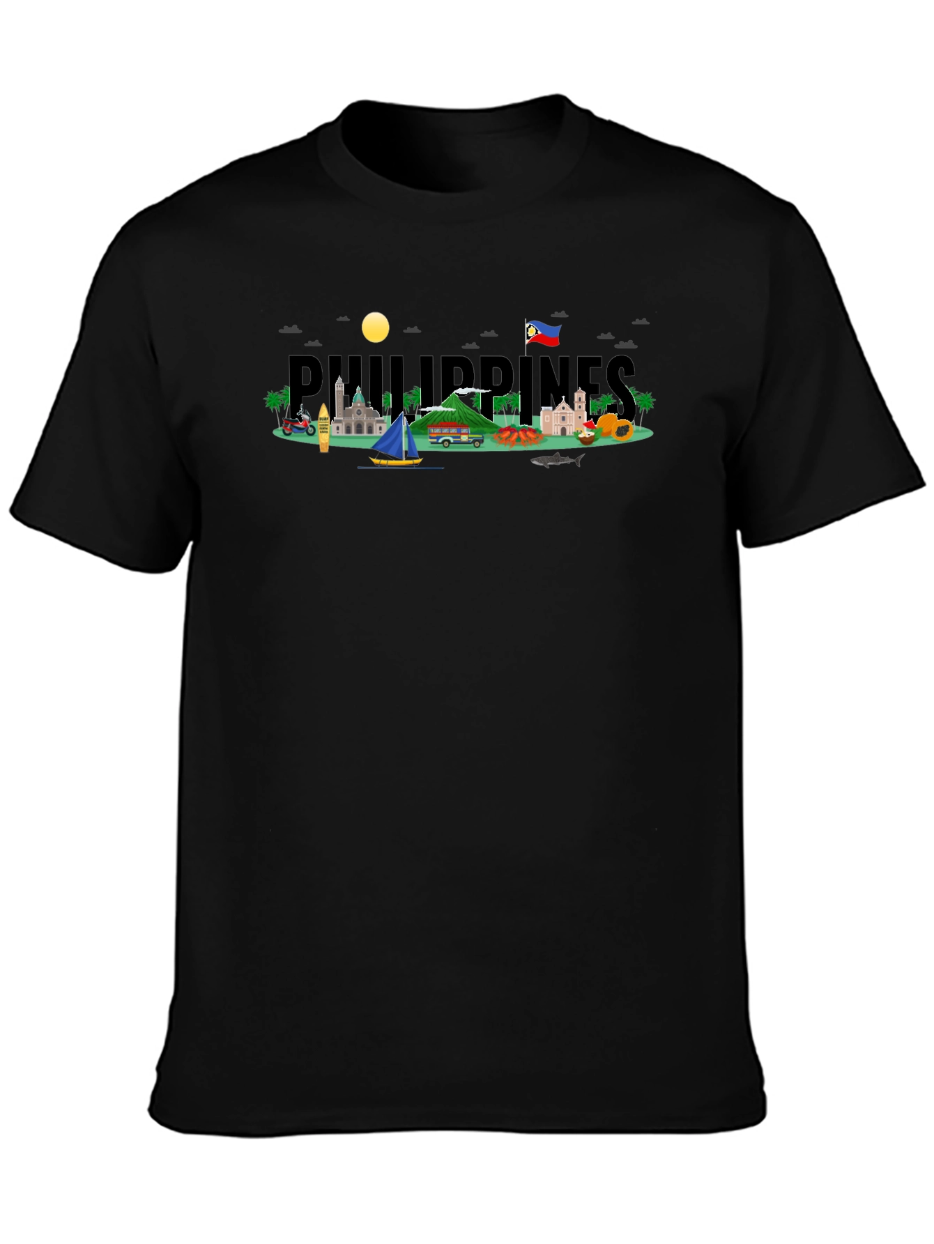 Philippines Graphic T-Shirt - Black