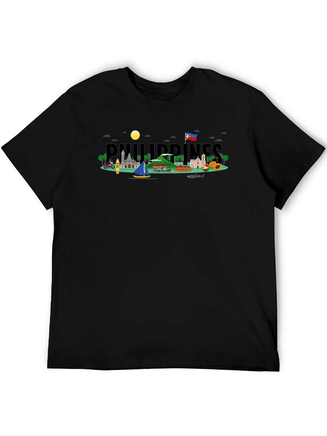 Philippines Graphic T-Shirt - Black