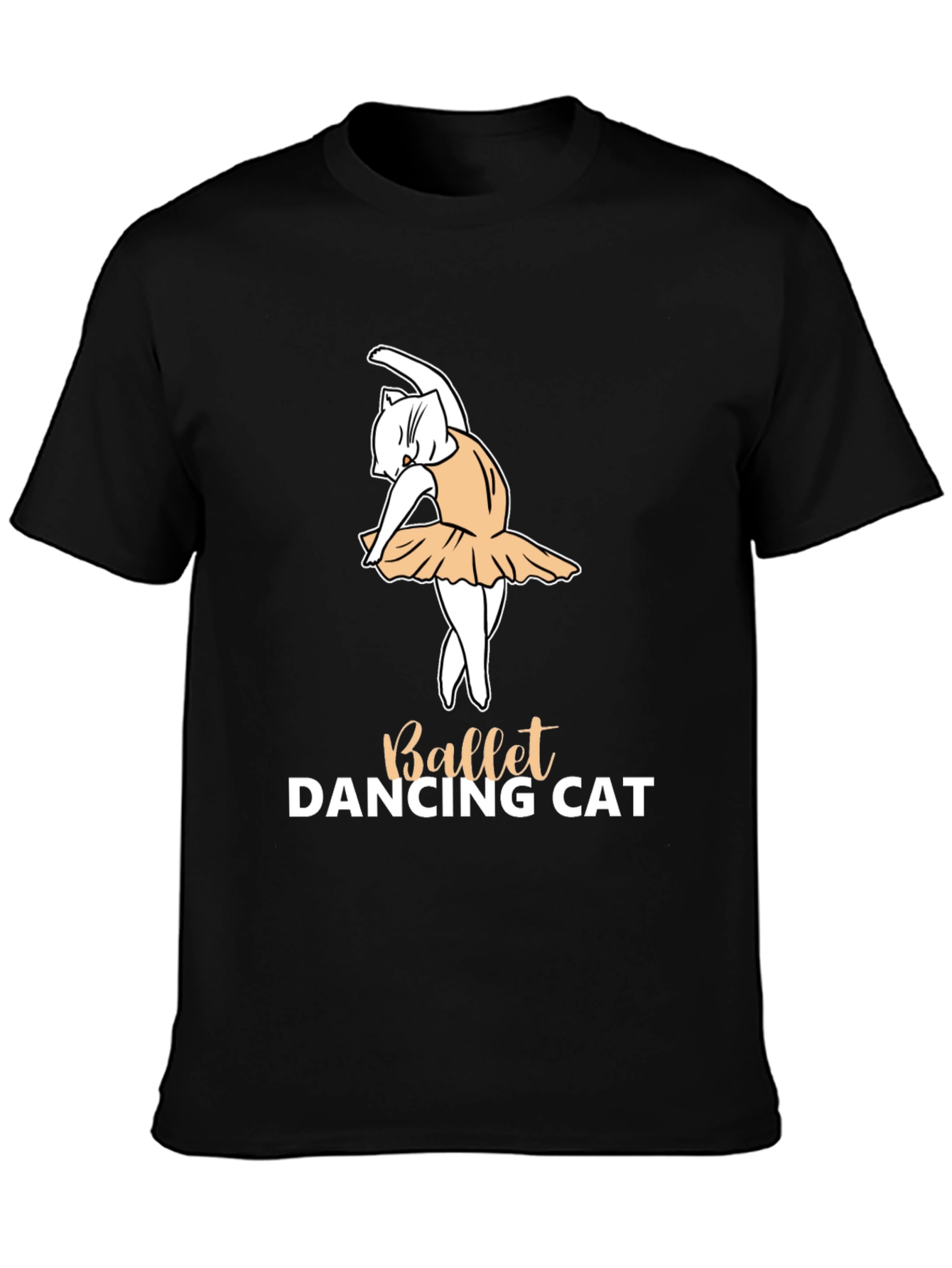 Ballet Dancing Cat Graphic T-Shirt