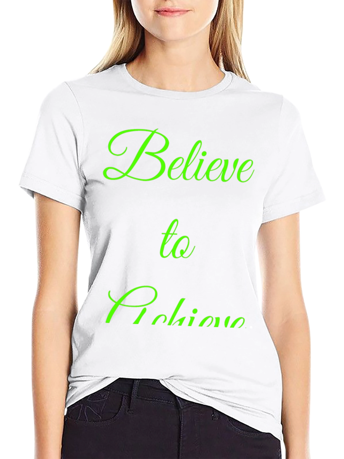 Believe to Achieve Black Graphic Tee