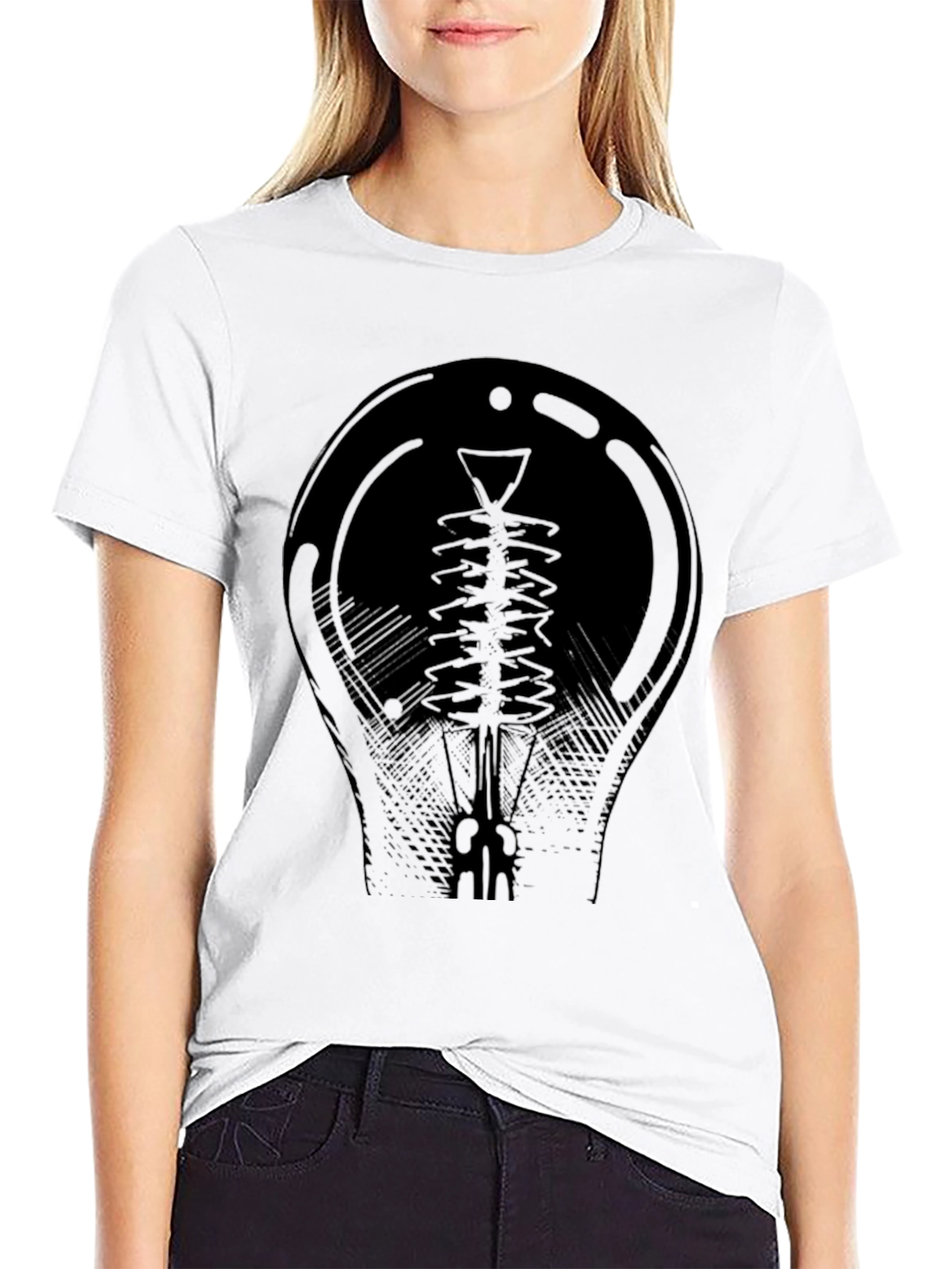 Cool Black Graphic Tee - Vacuum Tube Design