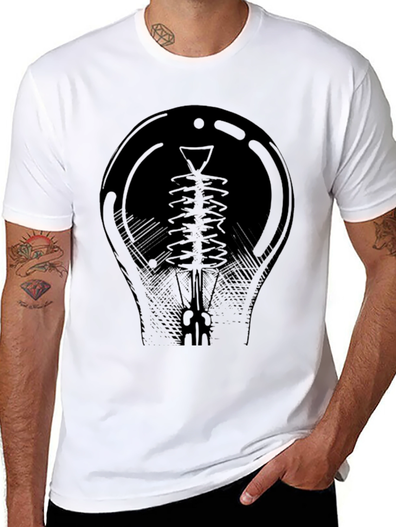 Cool Black Graphic Tee - Vacuum Tube Design