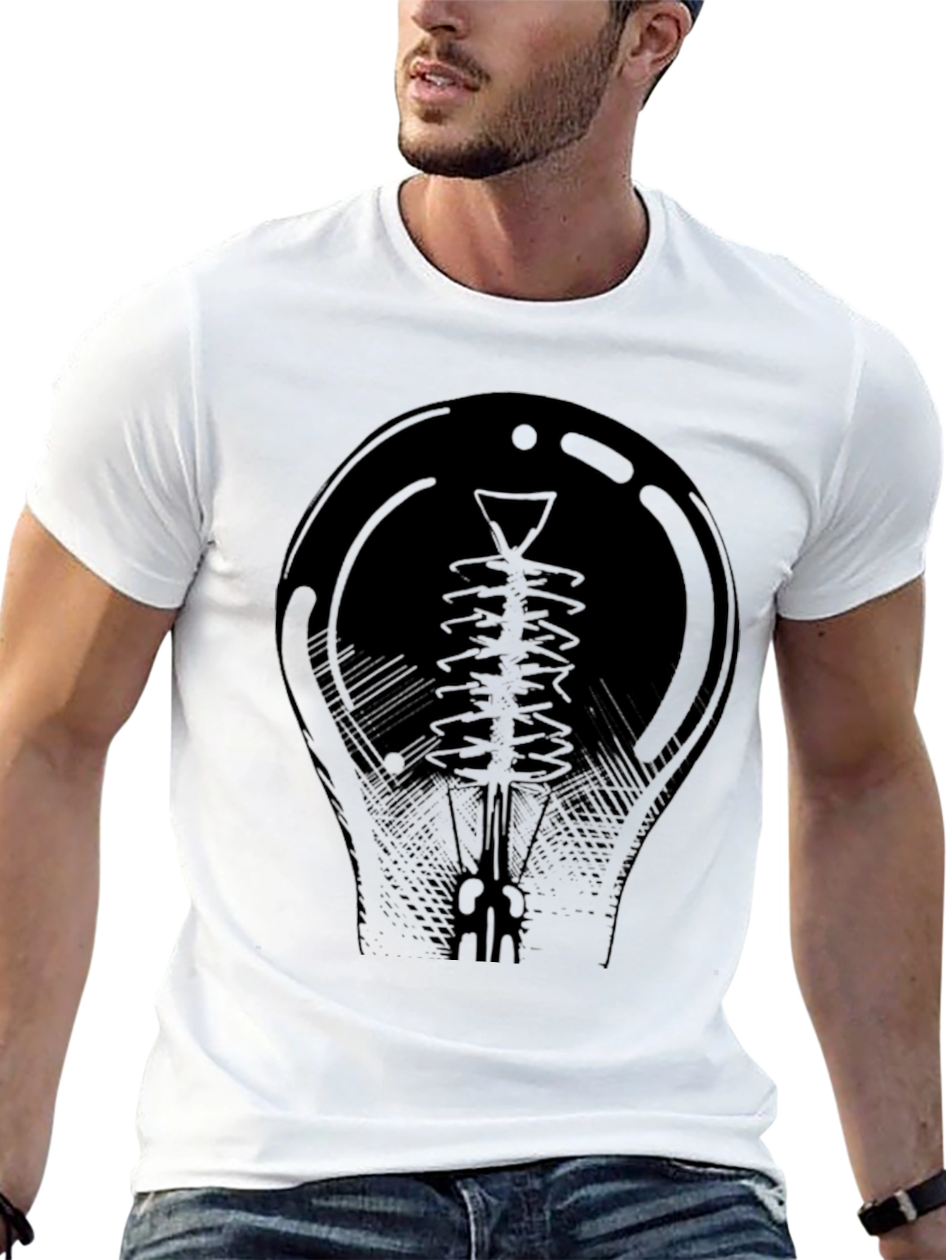Cool Black Graphic Tee - Vacuum Tube Design