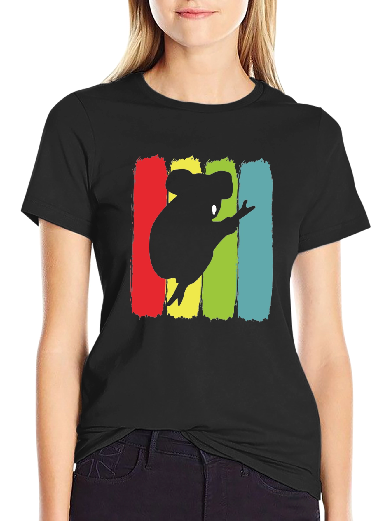 Koala Silhouette Graphic Tee - Unisex Black T-Shirt
