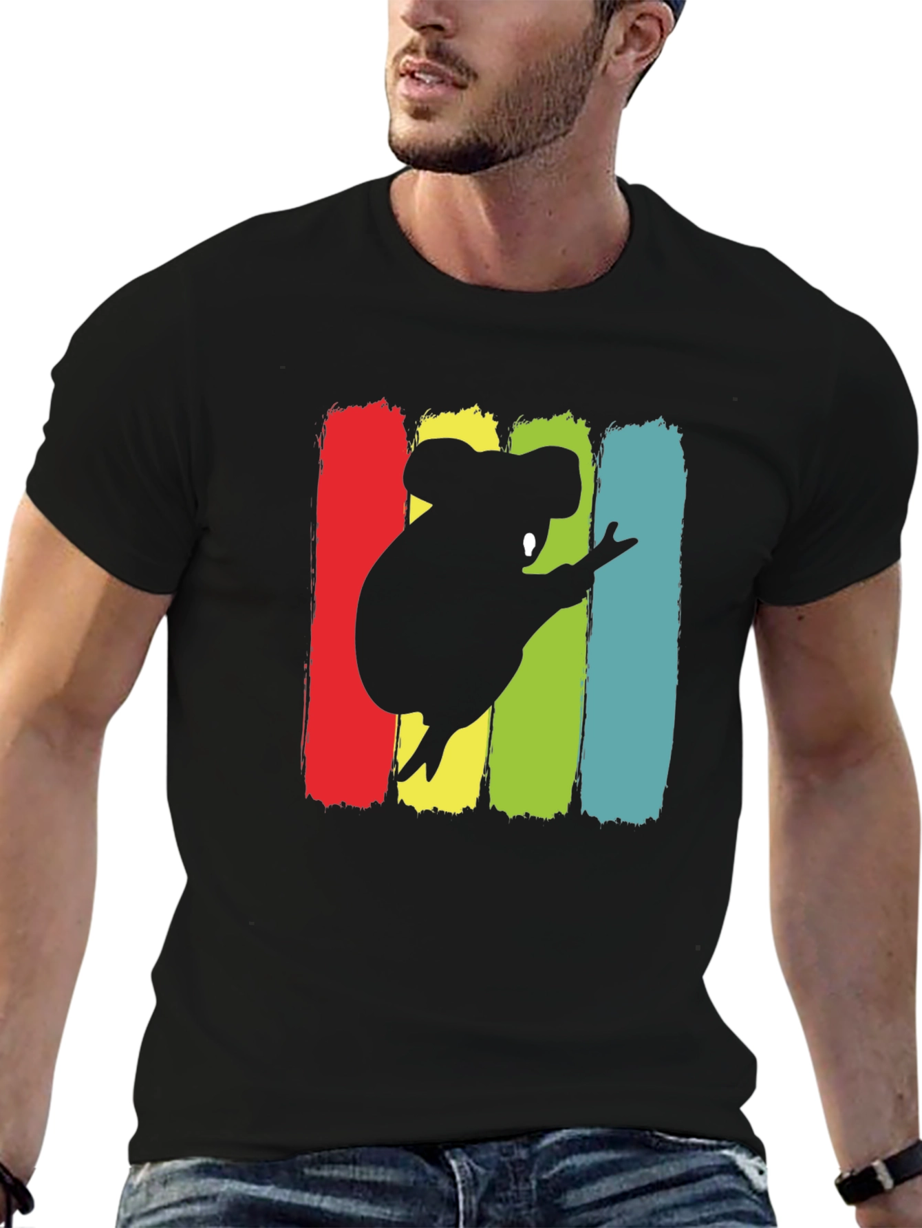 Koala Silhouette Graphic Tee - Unisex Black T-Shirt