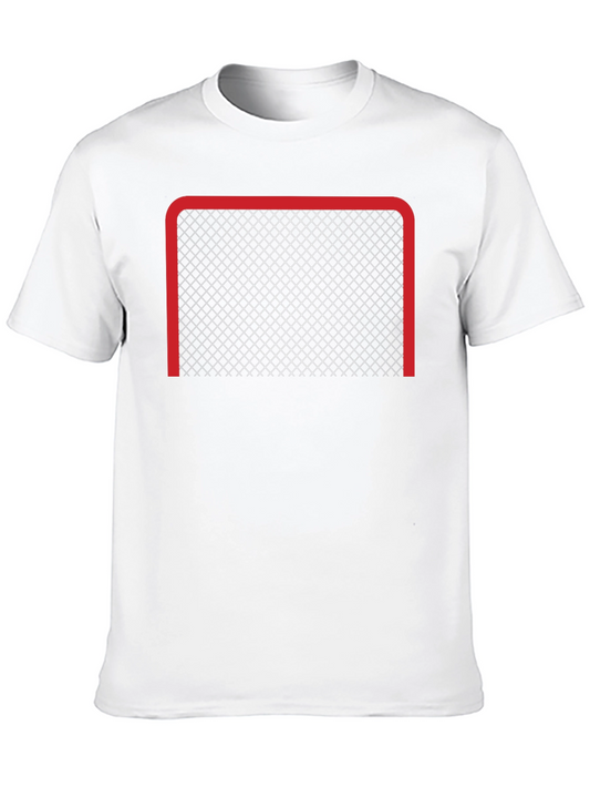 Hockey Goal Graphic Tee - Net Design T-Shirt