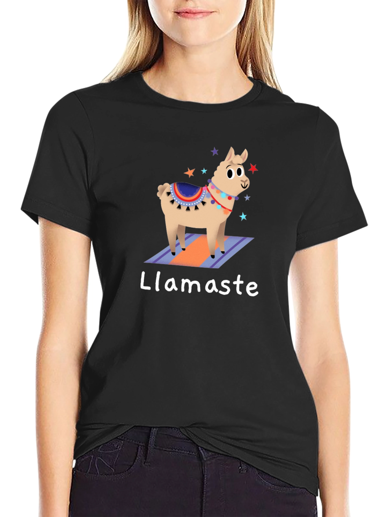 Llamaste Graphic Tee - Yoga Llama T-Shirt