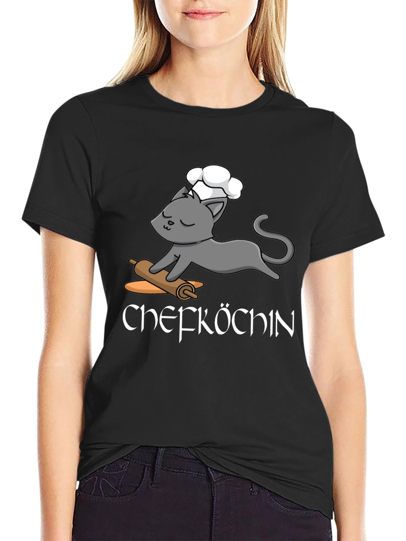 Chefkoch T-Shirt - Cute Cat Baker Design