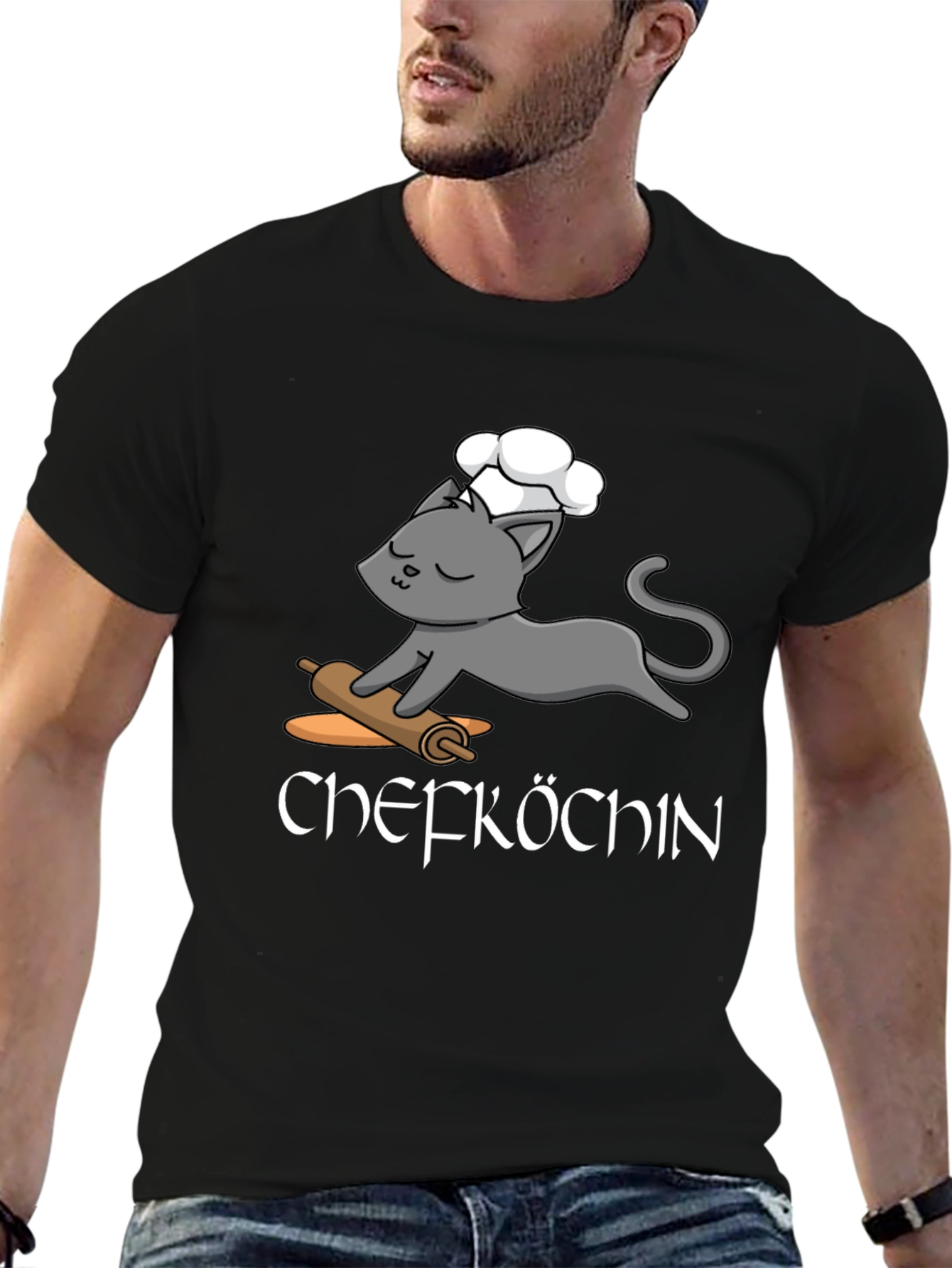 Chefkoch T-Shirt - Cute Cat Baker Design