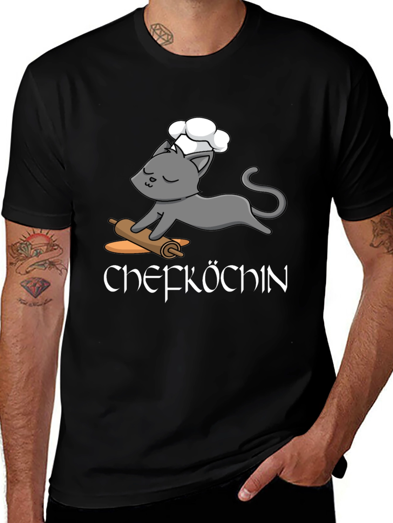 Chefkoch T-Shirt - Cute Cat Baker Design