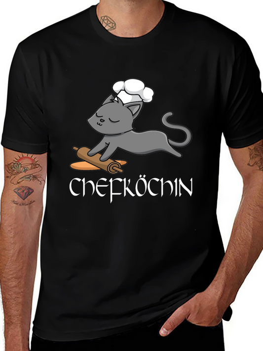 Chefkoch T-Shirt - Cute Cat Baker Design