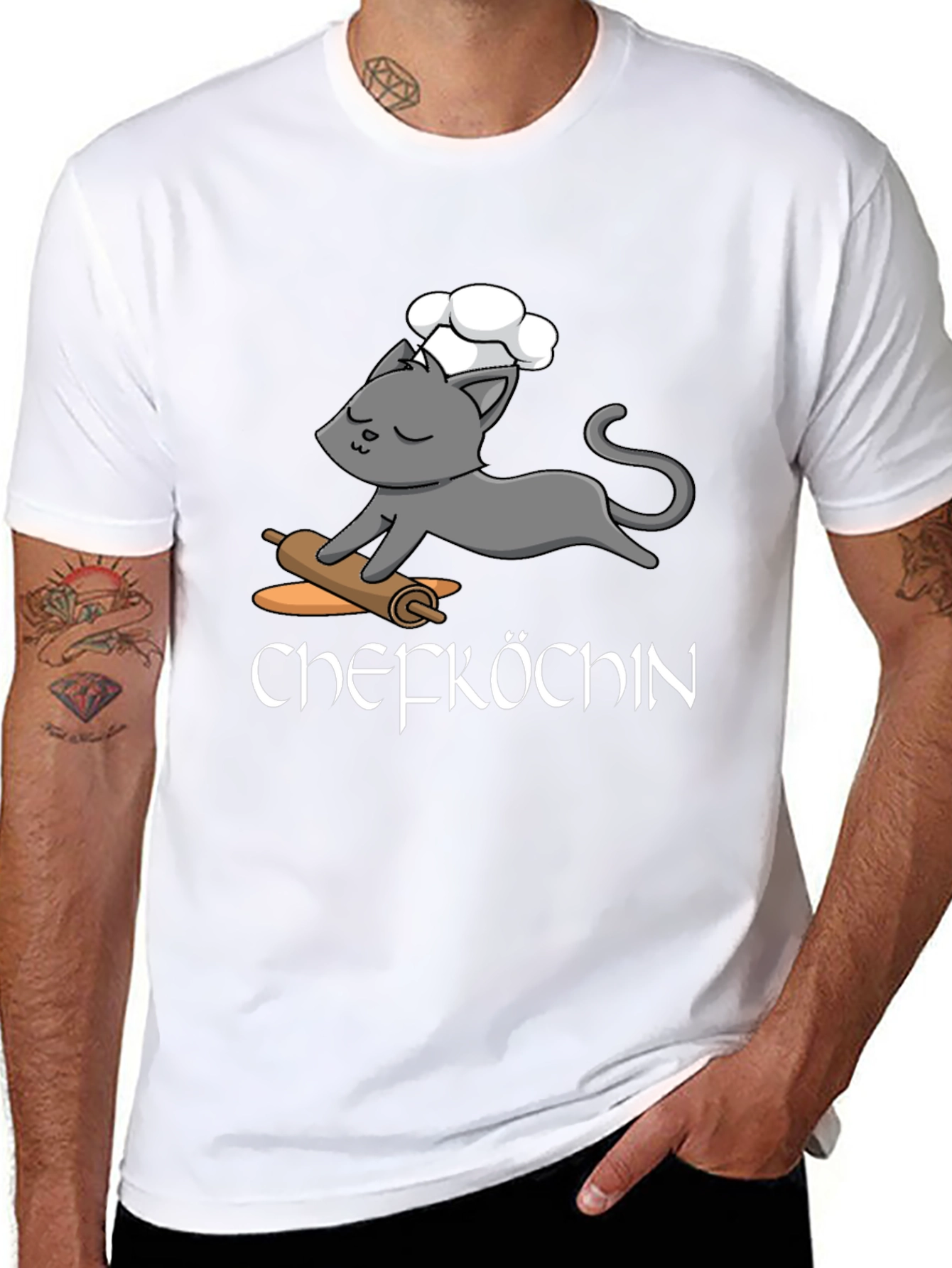 Chefkoch T-Shirt - Cute Cat Baker Design