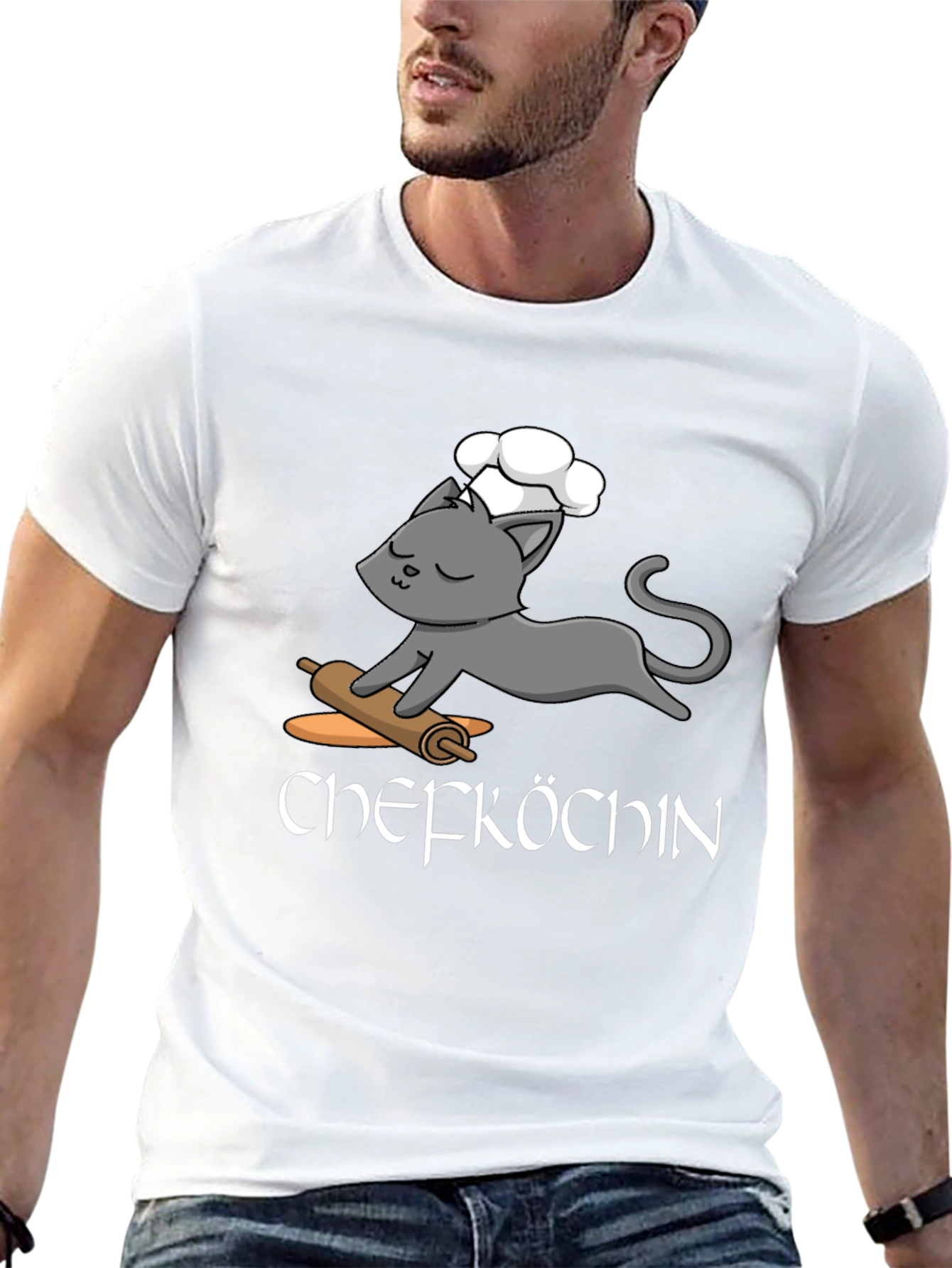 Chefkoch T-Shirt - Cute Cat Baker Design