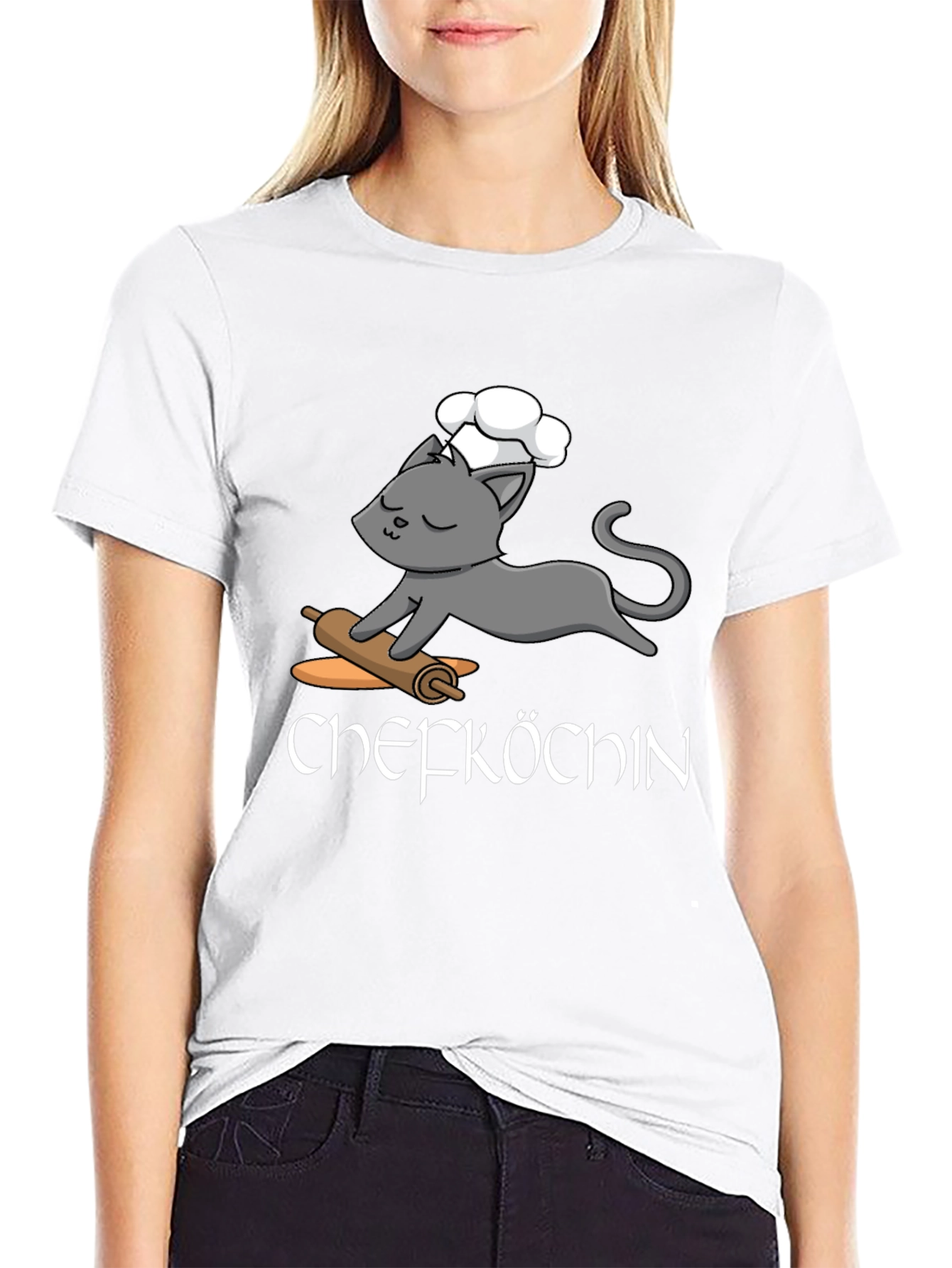 Chefkoch T-Shirt - Cute Cat Baker Design