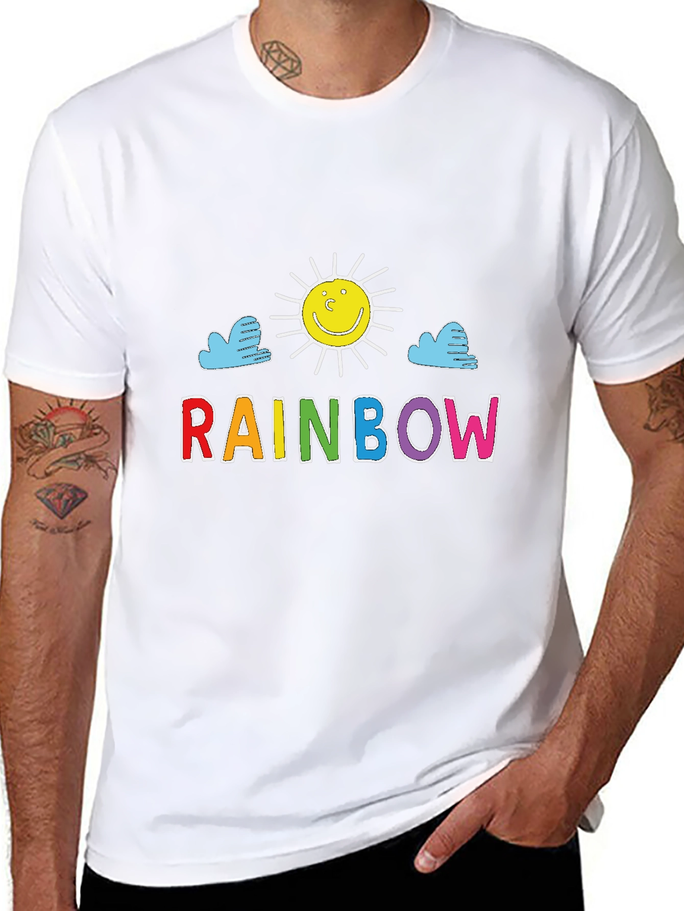 Rainbow Sun Graphic Tee - Happy Days T-Shirt