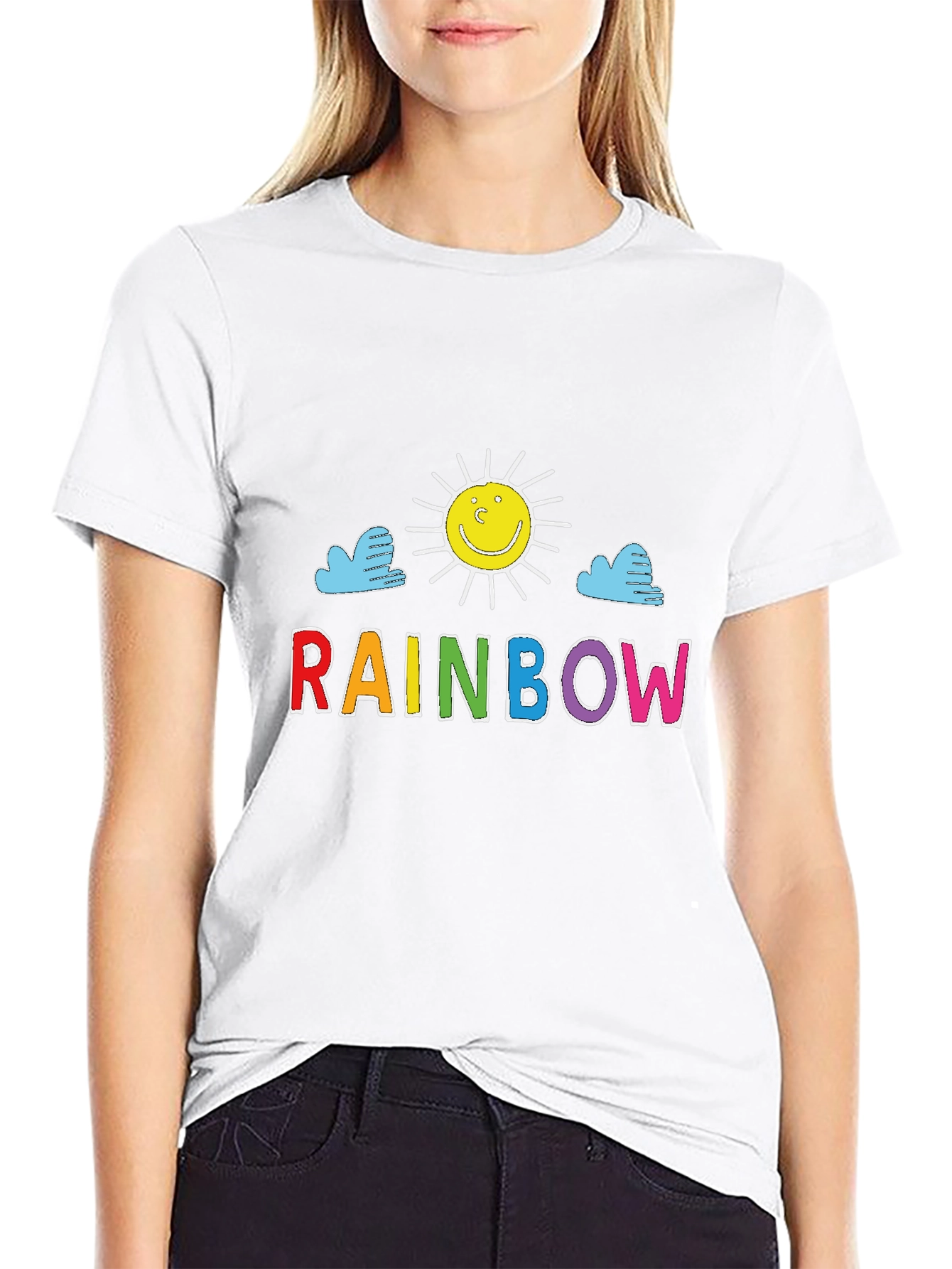 Rainbow Sun Graphic Tee - Happy Days T-Shirt
