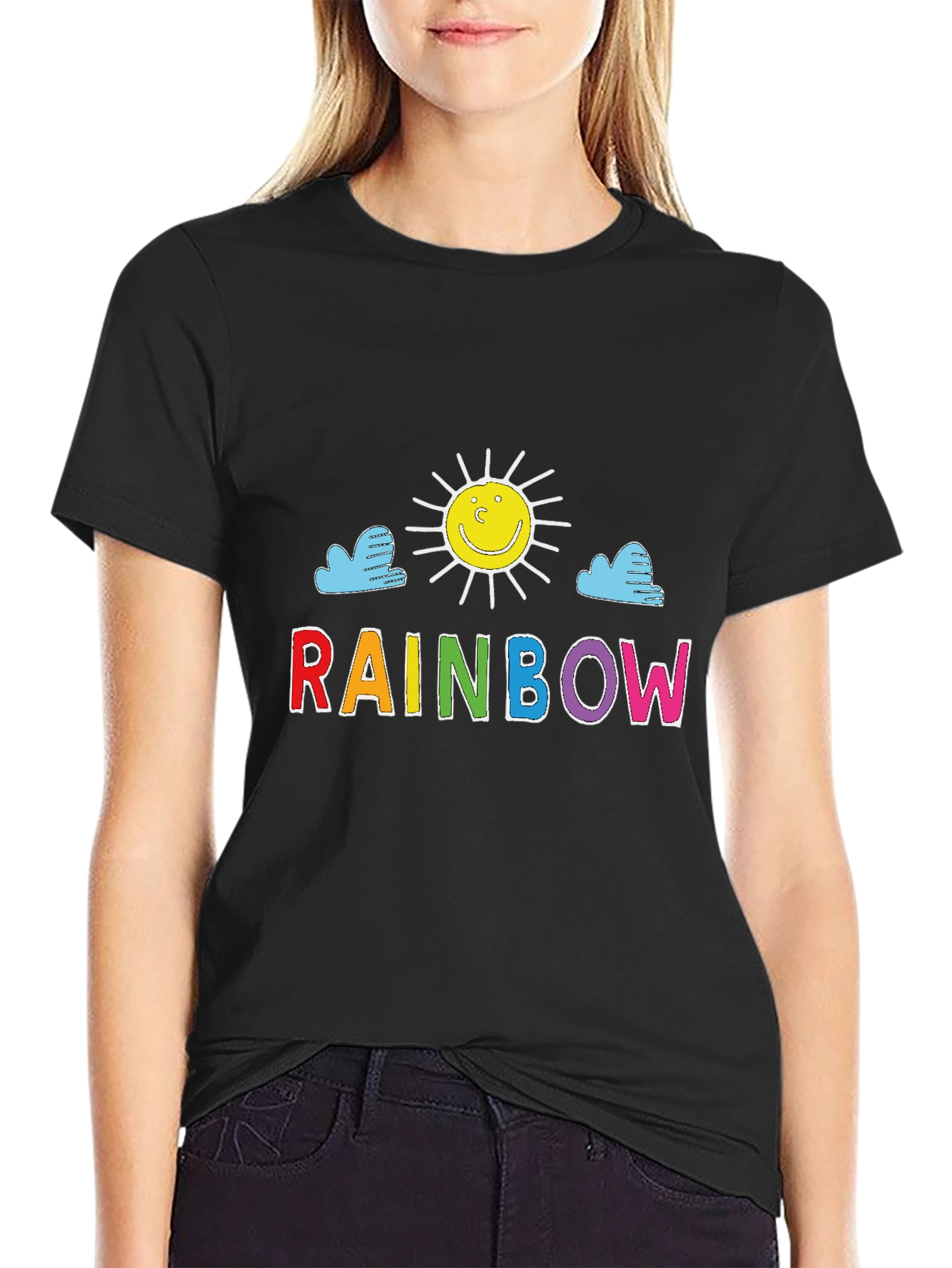 Rainbow Sun Graphic Tee - Happy Days T-Shirt