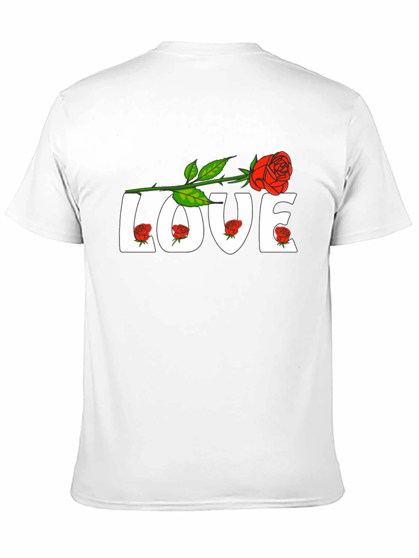 Love Rose Graphic Tee - Mens Black T-Shirt