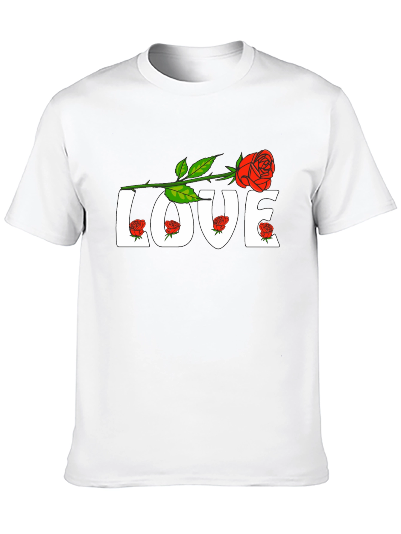 Love Rose Graphic Tee - Mens Black T-Shirt