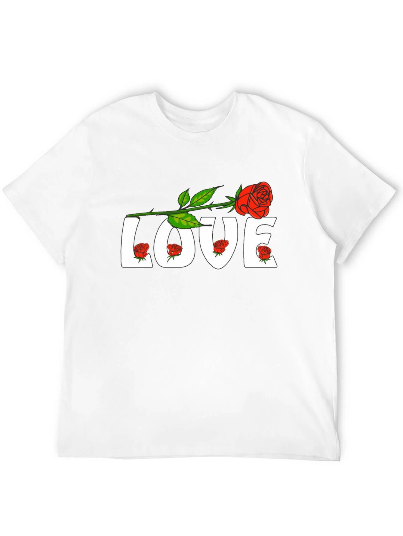 Love Rose Graphic Tee - Mens Black T-Shirt