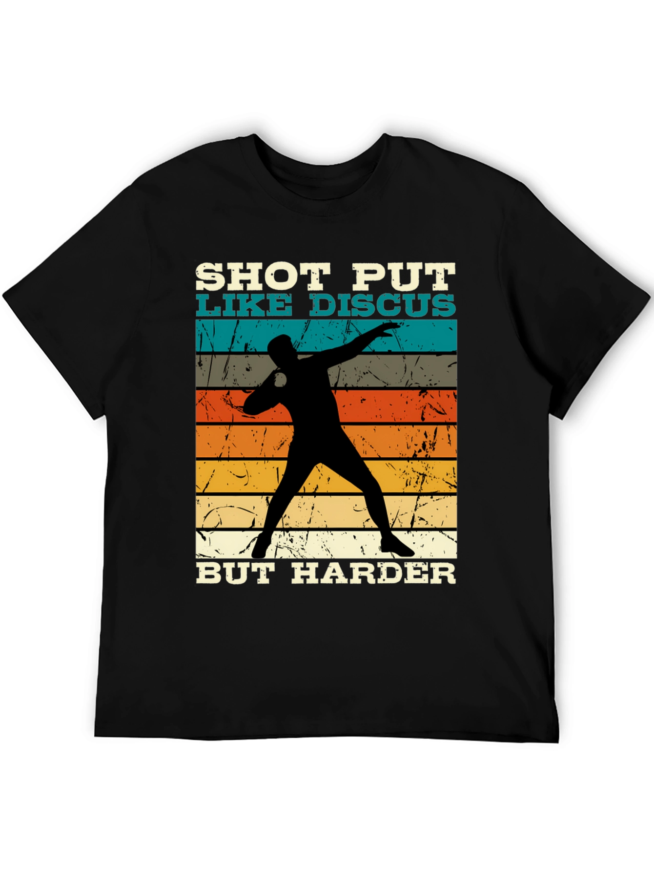 Shot Put Like Discus Black Graphic Tee