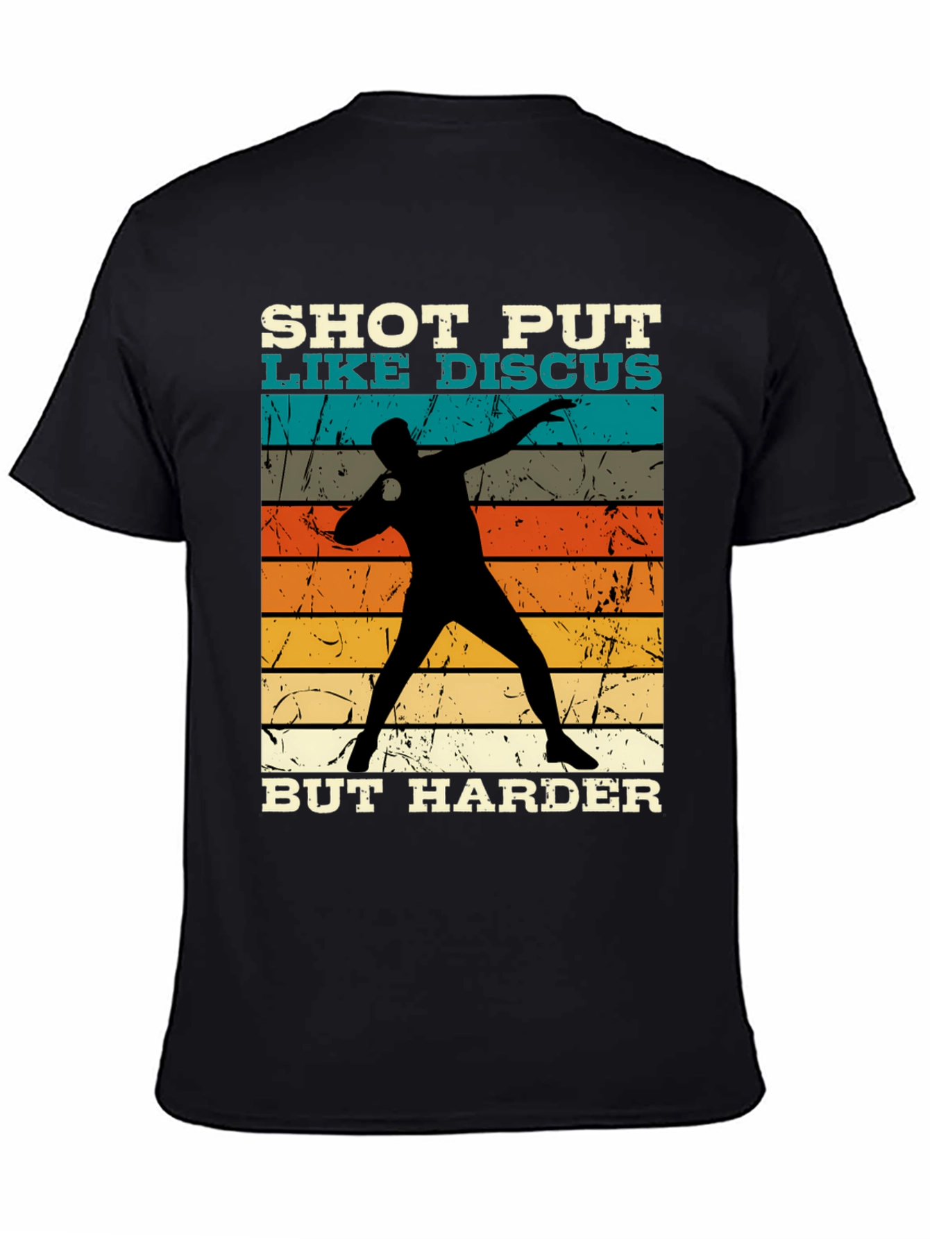 Shot Put Like Discus Black Graphic Tee
