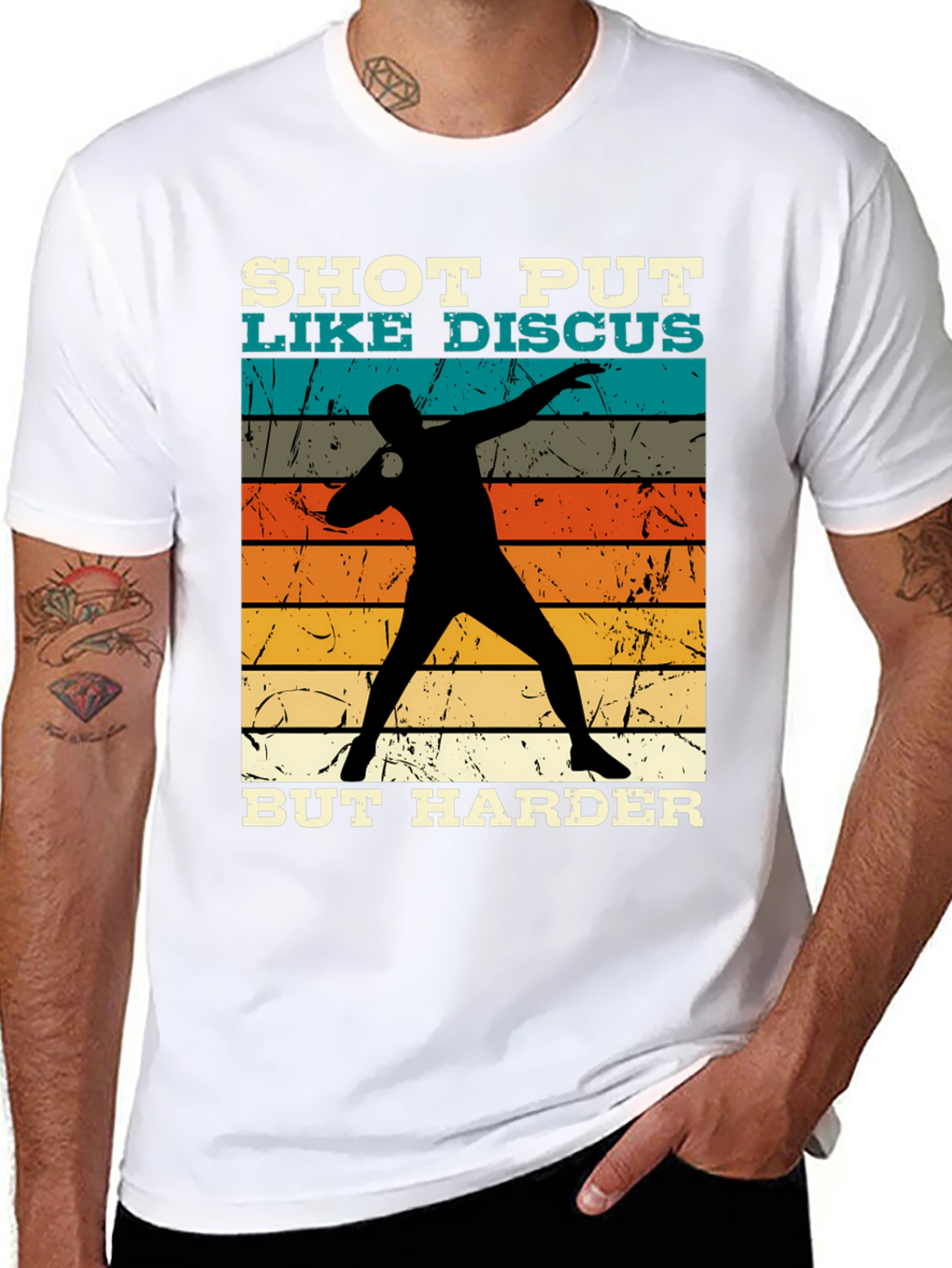 Shot Put Like Discus Black Graphic Tee