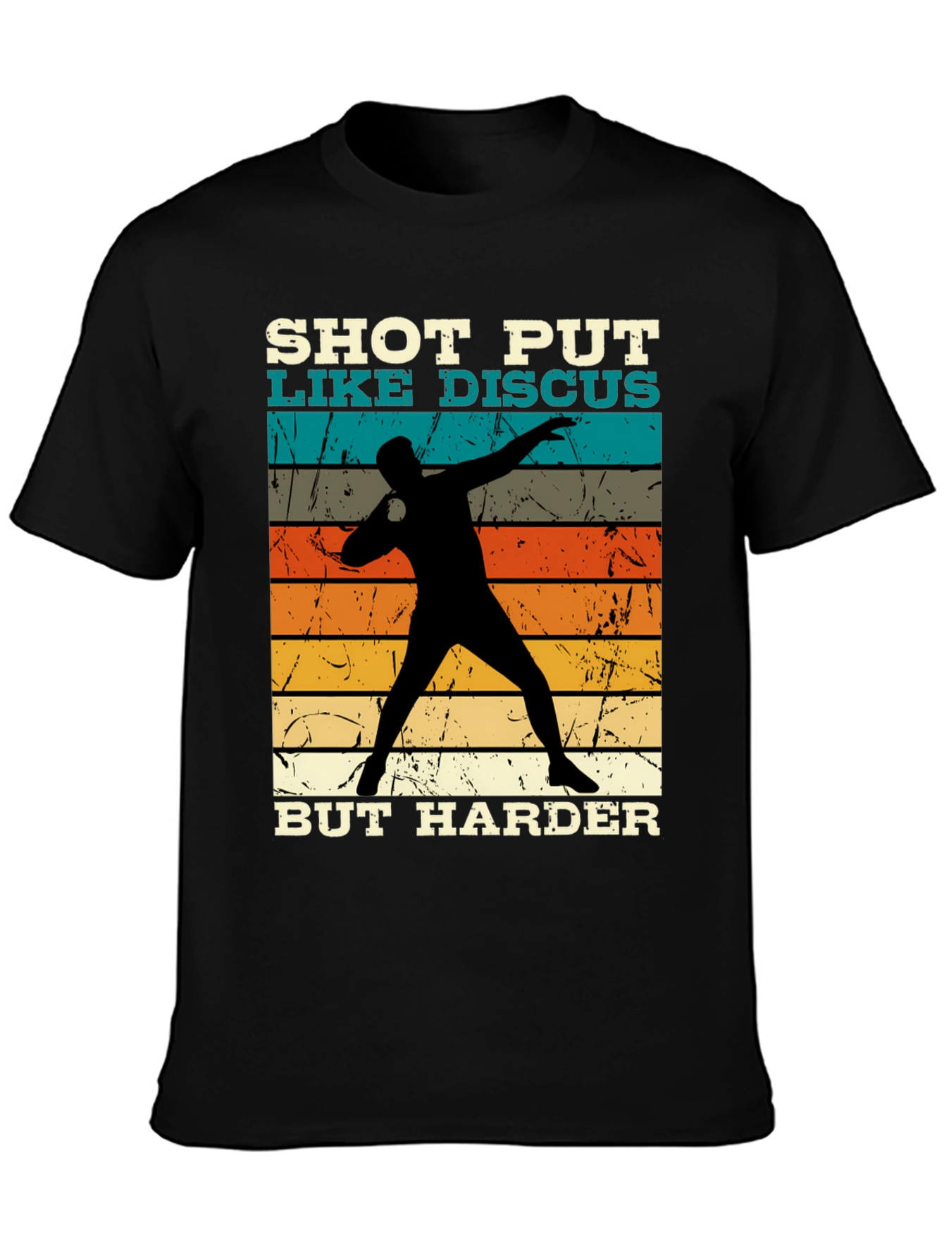 Shot Put Like Discus Black Graphic Tee