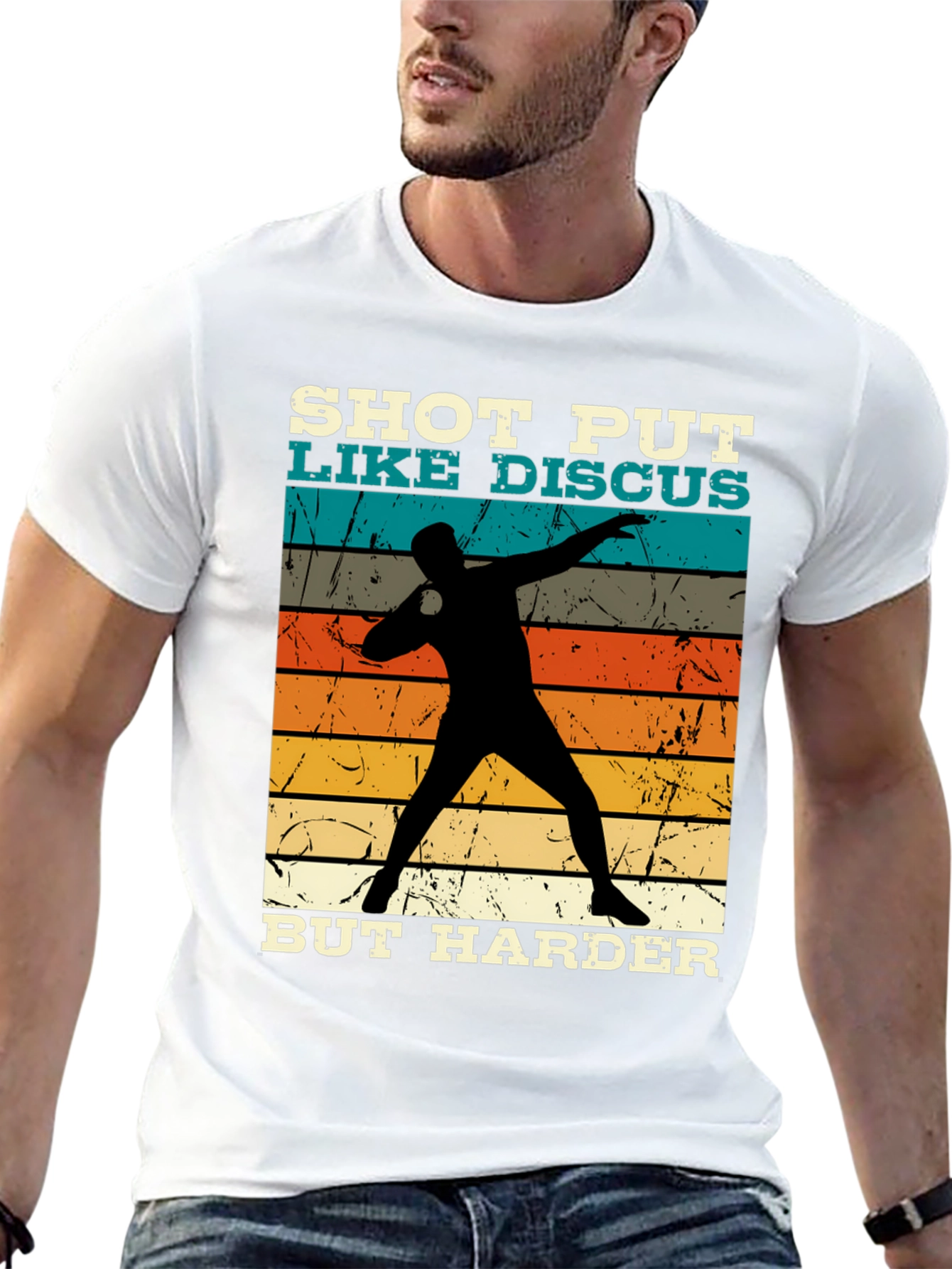 Shot Put Like Discus Black Graphic Tee