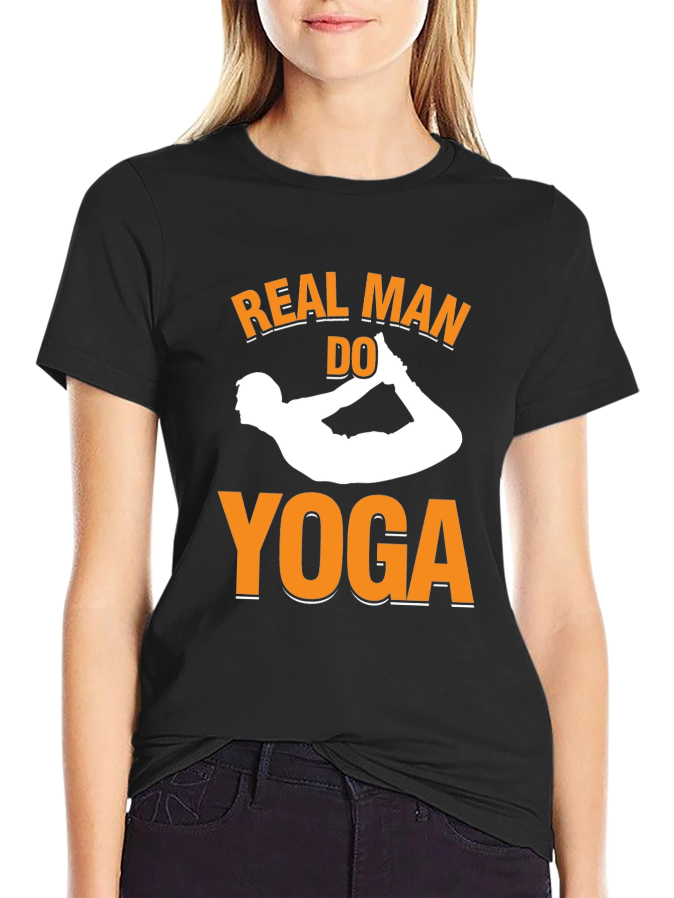 Real Men Do Yoga T-Shirt - Black Graphic Tee