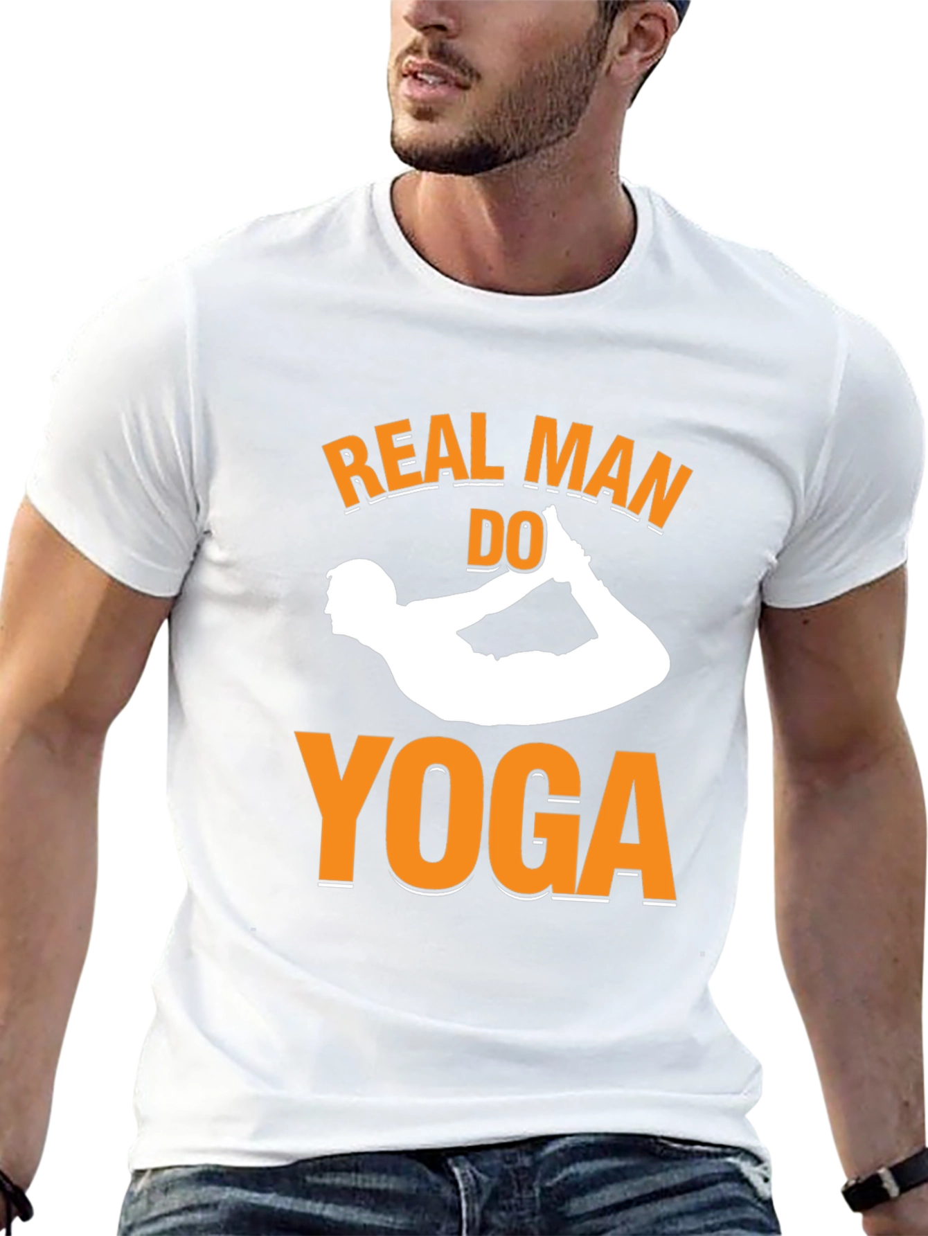 Real Men Do Yoga T-Shirt - Black Graphic Tee