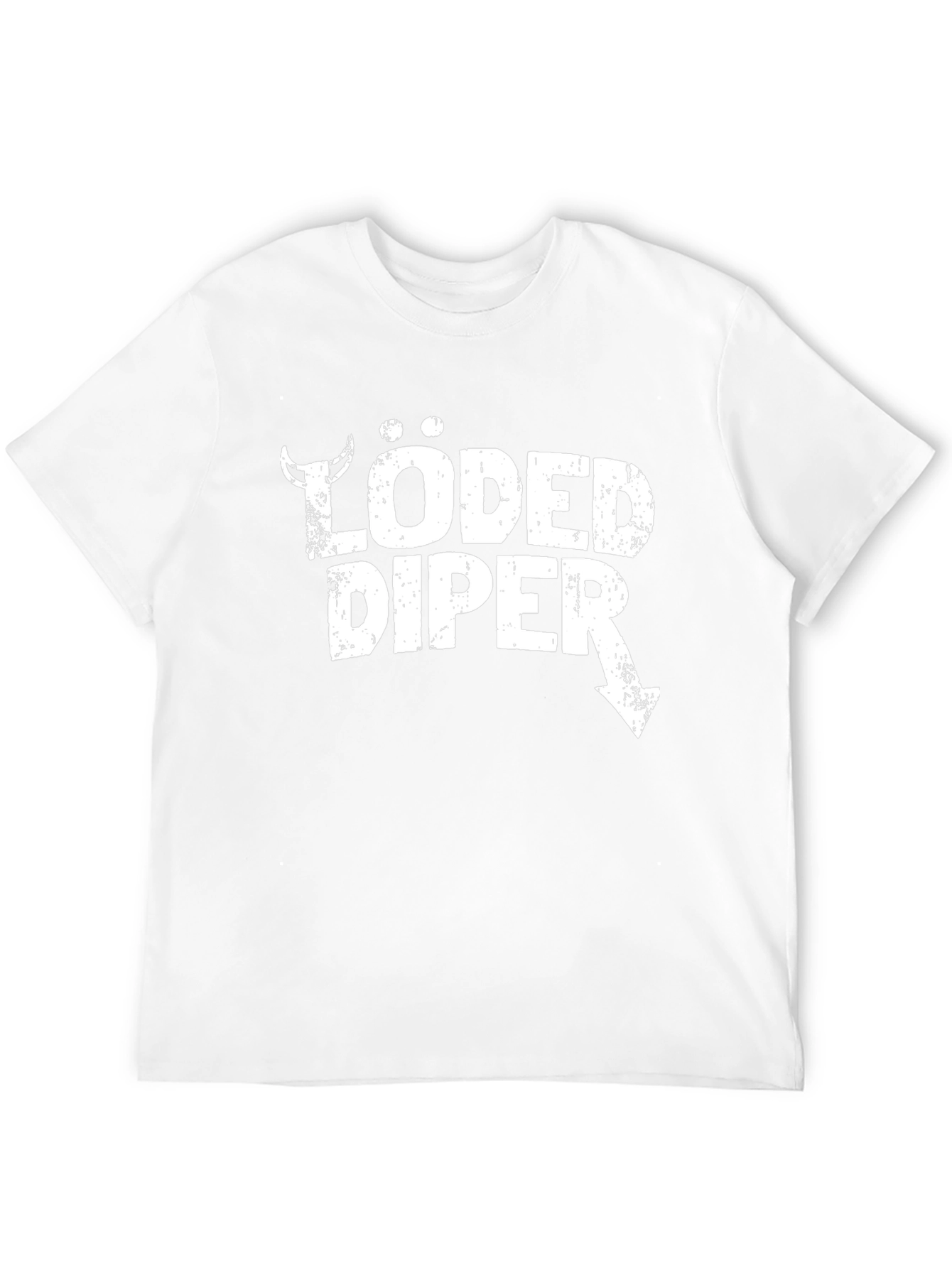 Loded Diper Tee - Black Crewneck Graphic T-Shirt
